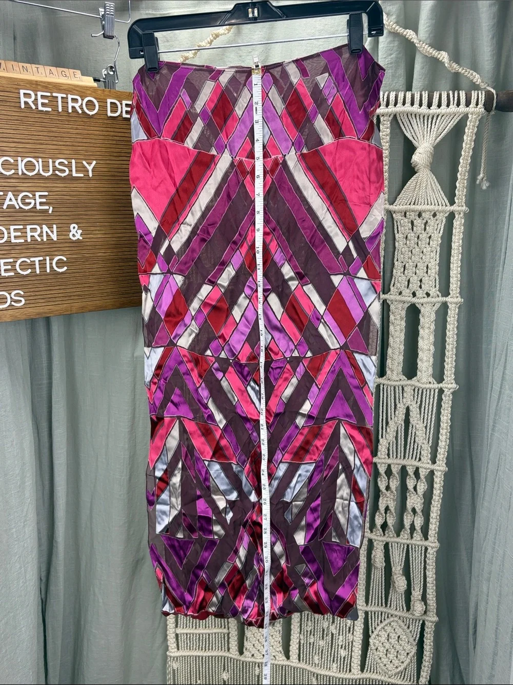 Vibrant Geometric Semi Sheer Burnout Scarf - Pink & Purple Palette
